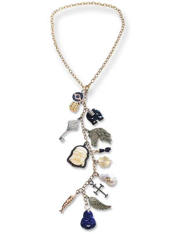 Oxidized Chain Lariat Necklace - Image 3