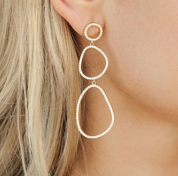 Asymmetrical Drop Earrings - Image 3