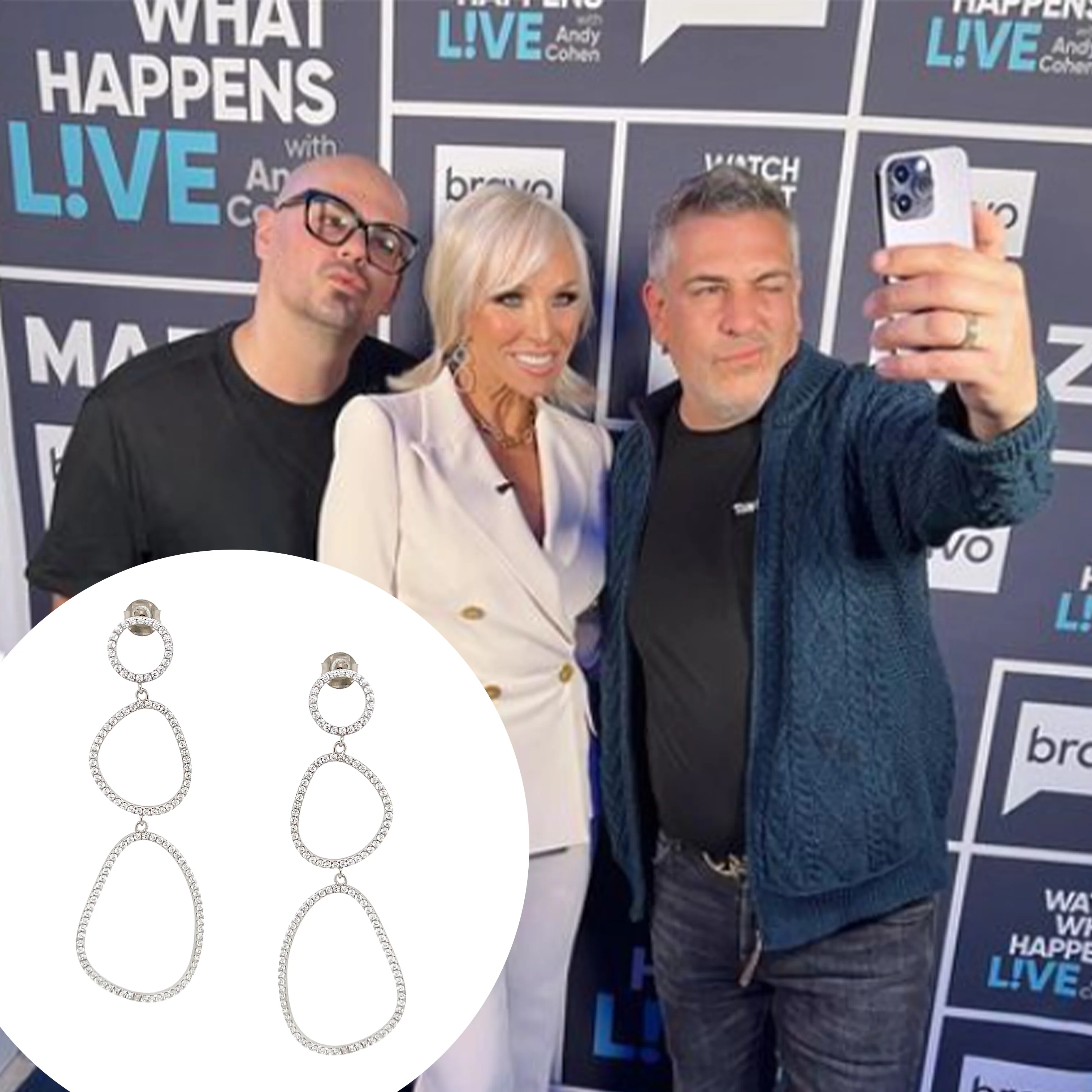 Asymmetrical Drop Earrings - Image 4