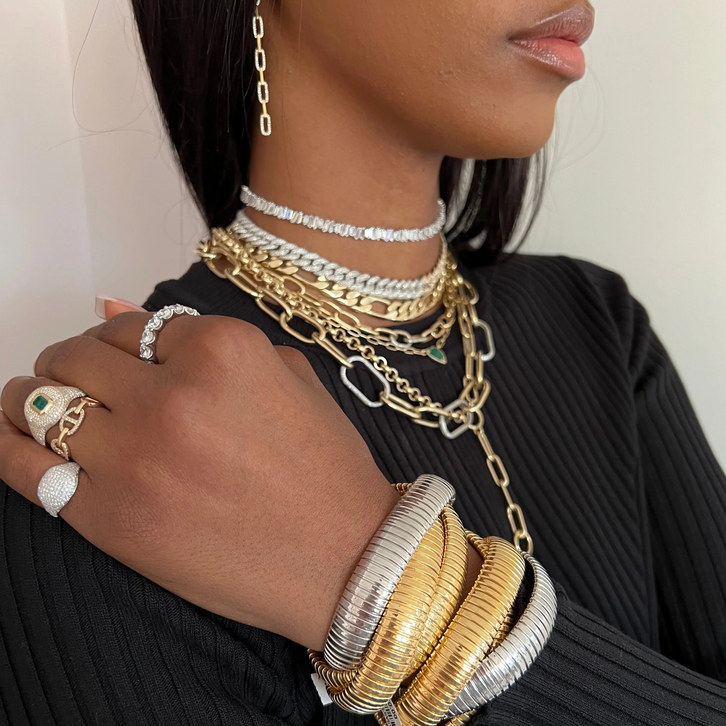 Baguette Choker Necklace - Image 4