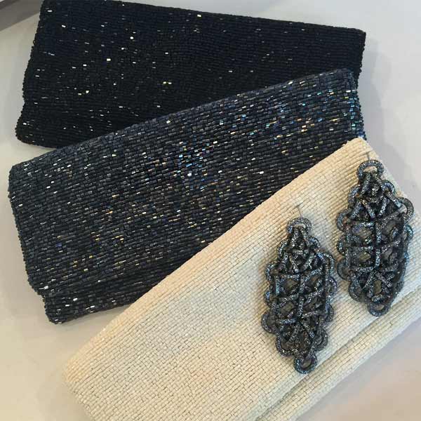 Black Beaded Clutch - Image 4
