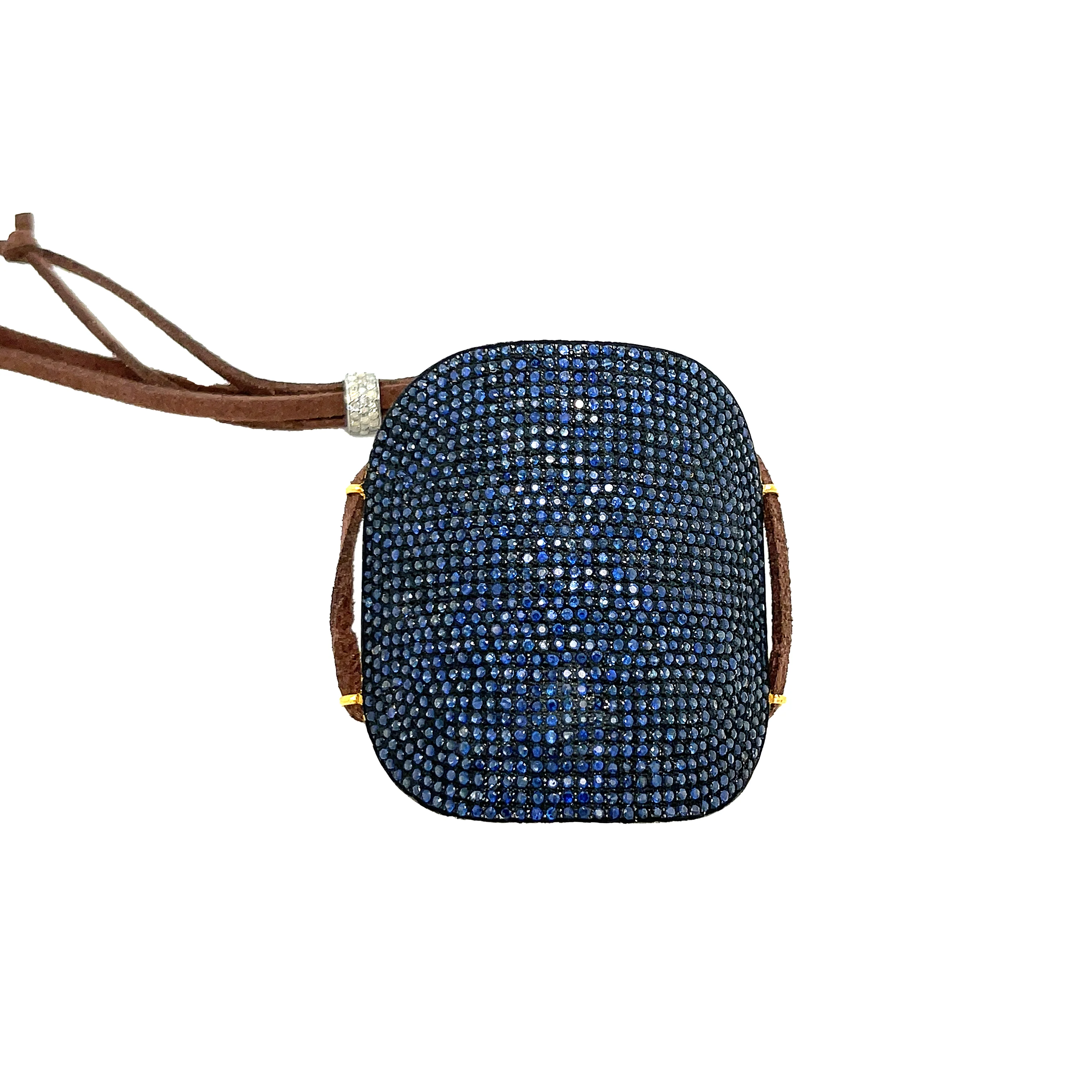 Diamond & Sapphire Shield Bracelet - Image 4