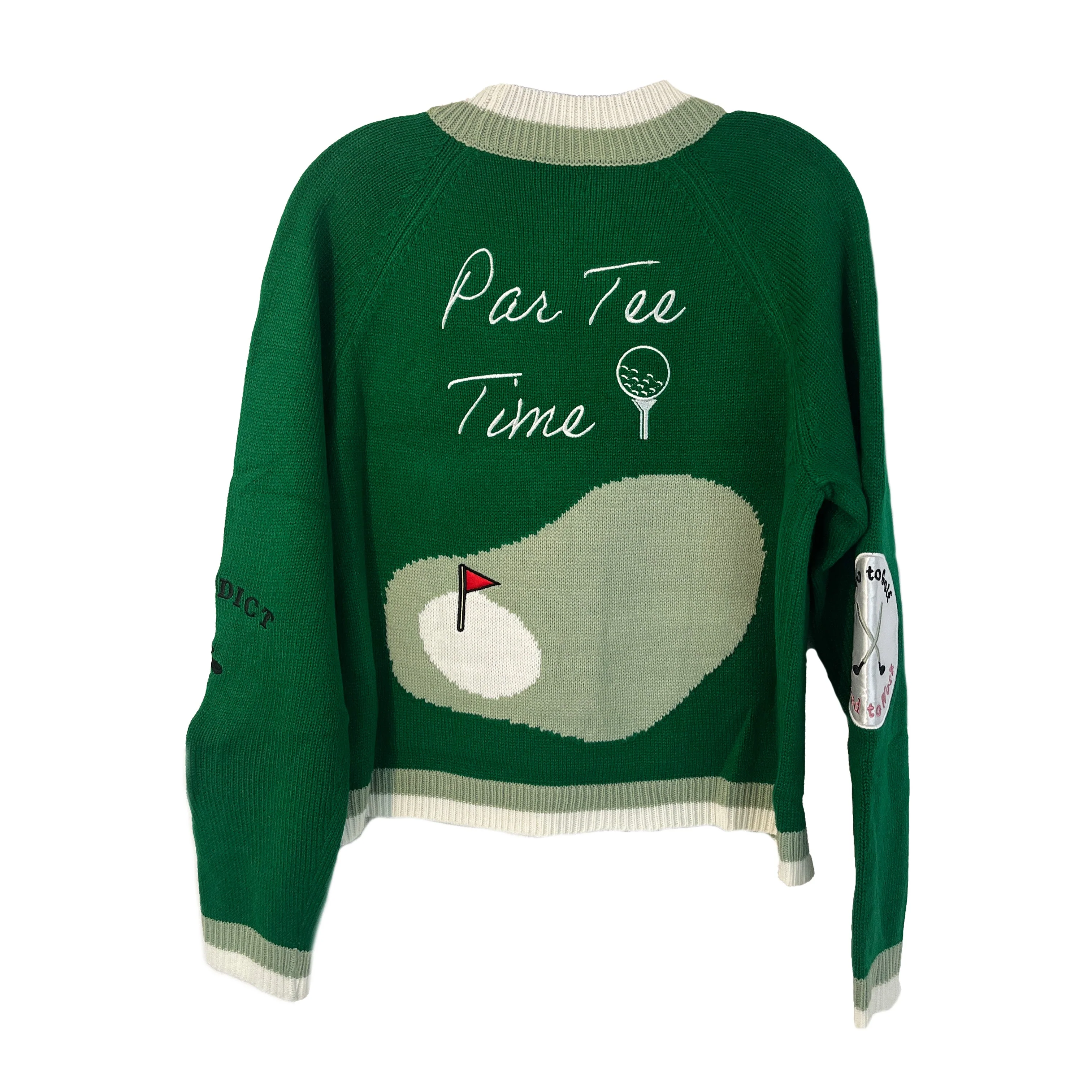 Green Golf Cardigan Sweater - Image 3