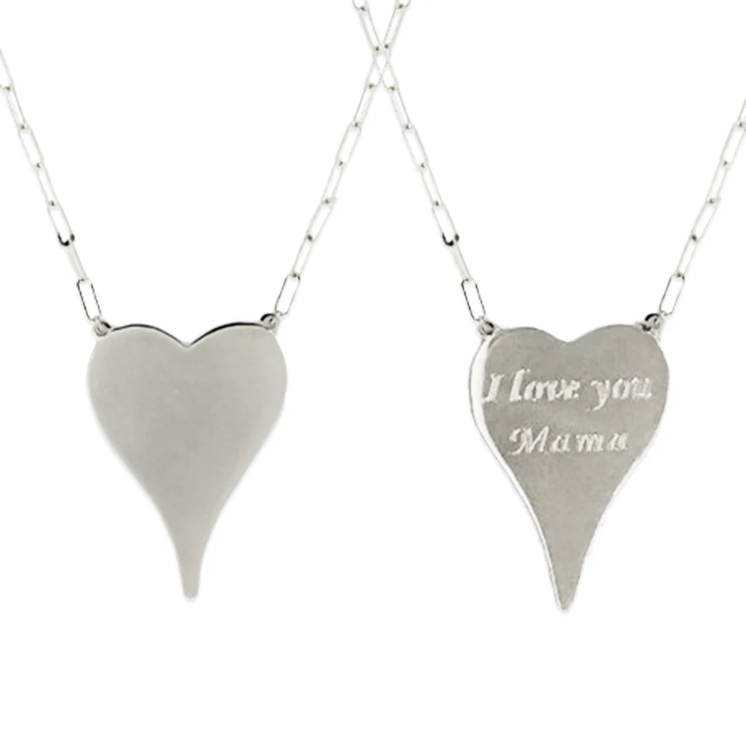 I Love You Mama Heart Necklace in Sterling Silver - Image 4