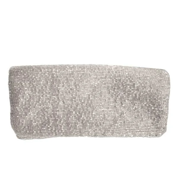 Silver Beaded Clutch - Image 3